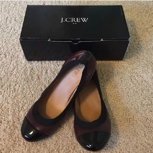 J. Crew Marly Ballet Flats 8 Purple & Black
